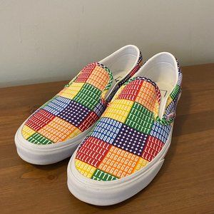 Vans Classic Slip On LGBT Gay Pride Rainbow Skate Casual Sneakers Size 10.5